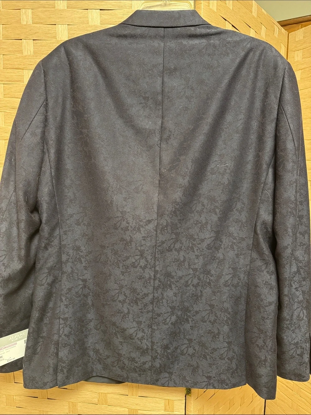 ALFANI NWT 42R slim fit Navy paisley GORGEOUS Suit Jacket